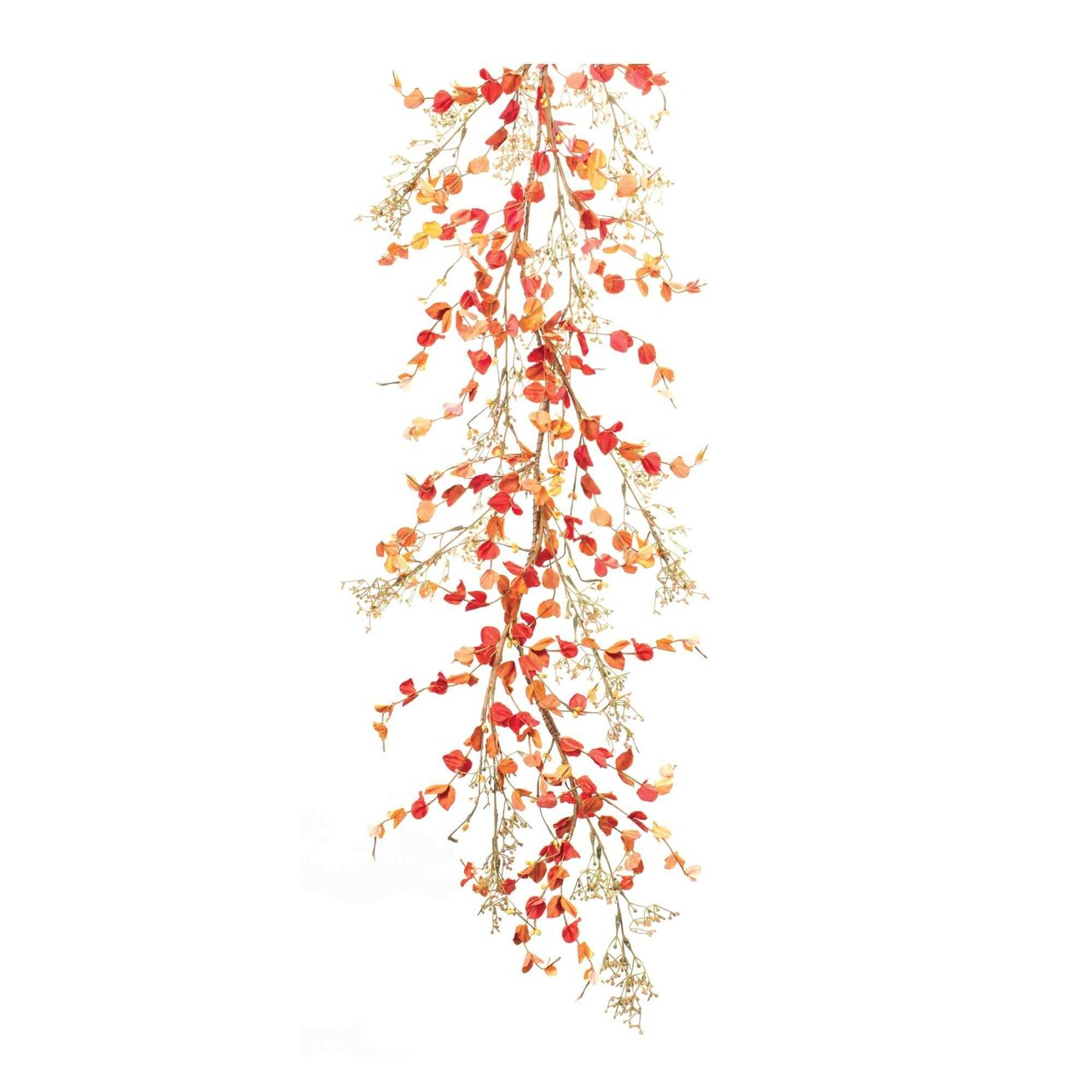 Melrose Set of 2 Mini Fall Leaf Harvest Garlands 5' x 9"